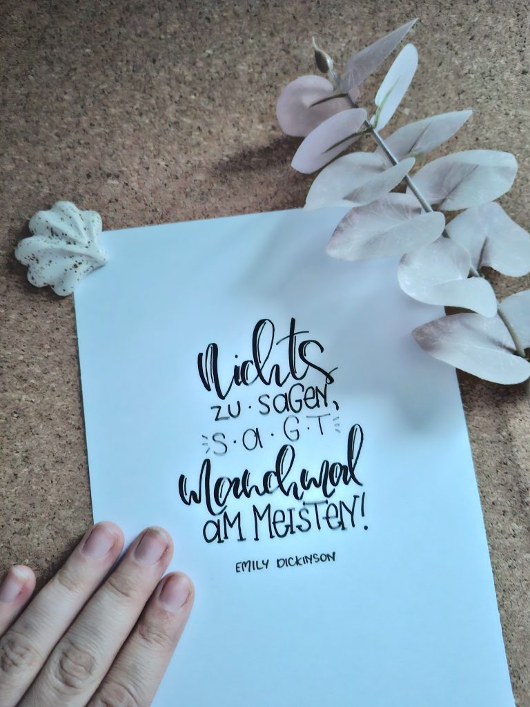 In 5 Schritten zu einem schönen Lettering Spruch